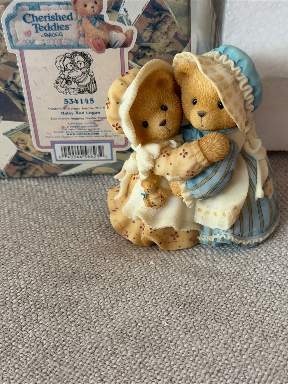 Cherished Teddies Haley & Logan Sisters and Hugs Soothe the Soul